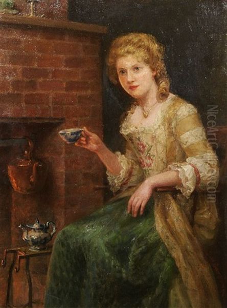 Woman At Tea - view 1