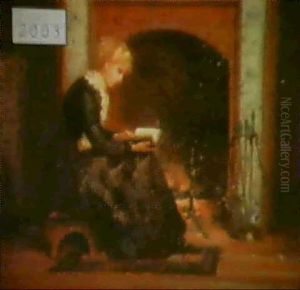 Woman Reading by Jennie Augusta Brownscombe