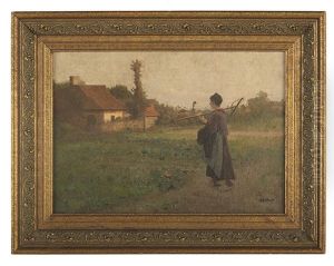 Returning From The Fields by Vaclav Brozik