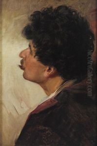 A Portrait Of A Man In Profile by Vaclav Brozik