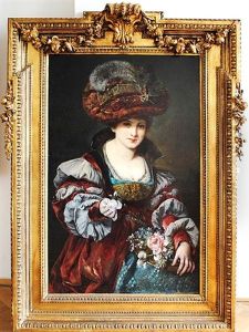 Girl With A Flower And A Rose