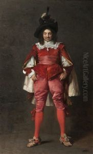Nobleman Standing In A Red Garment