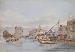The Harbour Of Beirut On The Coast Of Syria by William Allen