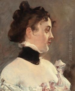 Young Woman In Profile by Vaclav Brozik