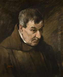 Studie Eines Mannerkopfs by Vaclav Brozik