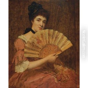 Girl With A Fan by Vaclav Brozik