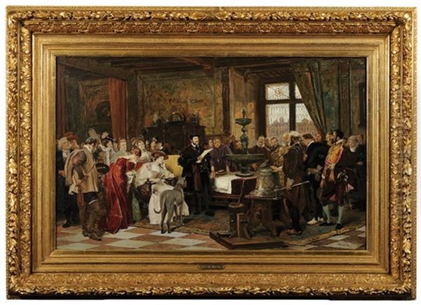 Ferdinand I. Receiving Artists At Prague Castle - view 1