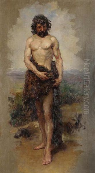 A Portrait Of A Man Wearing Fur - view 1