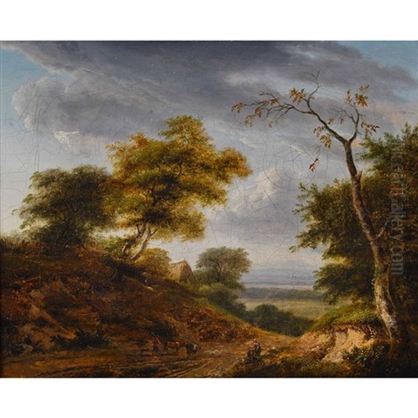 Landschaftspartie Mit Hirten - view 1