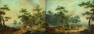 Scenes Pastorales (pair) by Lazare Bruandet