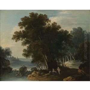 Travelers Resting By A Stream Travelers Resting By A Stream