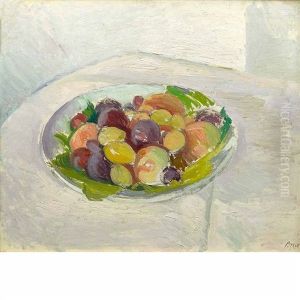 Still Life (with Plate Of Fruit) by Patrick Henry Bruce