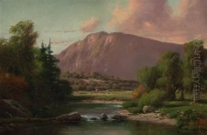 River In A Mountain Landscape River In A Mountain Landscape