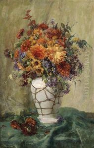 Sommerblumen In Vase by Hermina Bruck