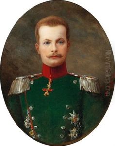Portrait Of Archduke Max Emanuel In Bavaria In The Uniform Of A Major Of The Royal Bavarian 1st Light Cavalry Regiment