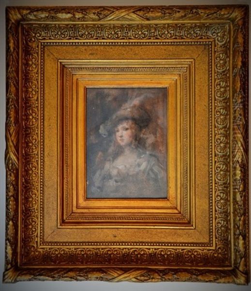 Jeune Femme Vetue D'une Robe Mauve - view 1