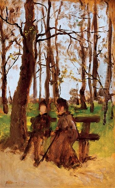 On The Forest Bench - view 1