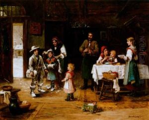 Hazateres (arrival At Home) by Lajos Bruck