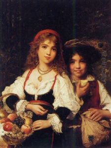 Two Children With Fruit Two Children With Fruit
