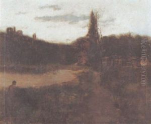 Abendliche Seepartie Mit Zwei Frauen by Miksa Bruck