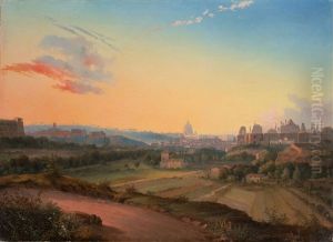 View Of Rome In The Evening Light