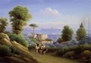 Blick Auf Capri Von Posilippo Aus Gesehen by Johann Wilhelm Bruecke