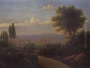Blick Auf Florenz by Johann Wilhelm Bruecke