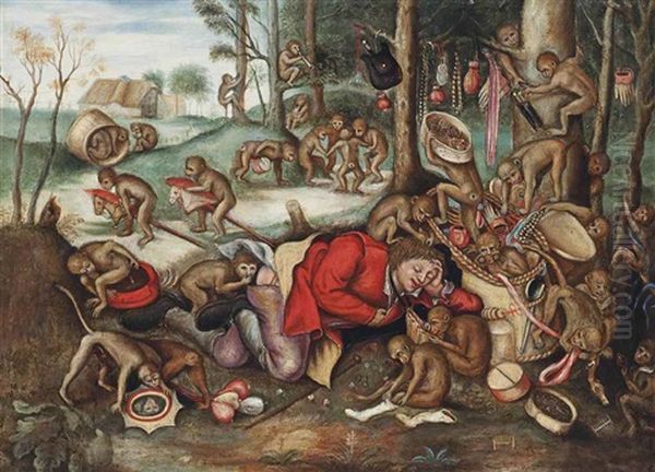 The Peddler Pillaged By Apes - view 1
