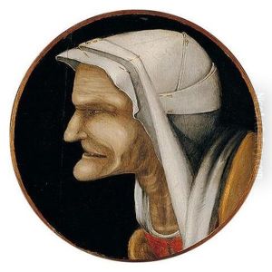 A Caricatural Portrait Of A Peasant Woman In Profile