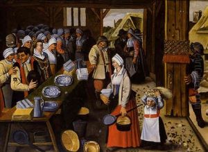 La Remise Des Cadeaux A La Mariee by Pieter Brueghel III