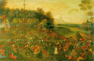 Village Kermesse With Peasants Dancing Around The Maypole