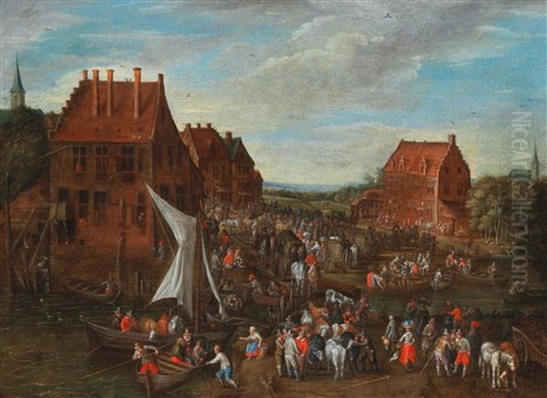 A Village Road With Figures - view 1