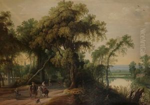 Village En Bordure De Riviere Anime De Personnages by Jan Brughel