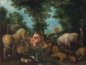 Orpheus Charming The Animals by Jan Brughel
