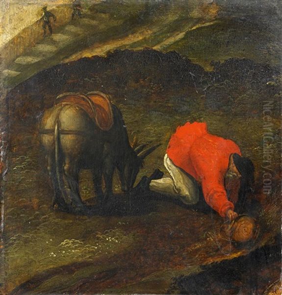 Bauer Mit Wasserkrug An Der Quelle - view 1
