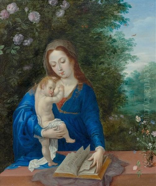Madonna And Child Before A Landscape - view 1