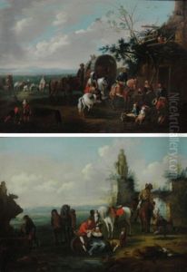 A Pair Of Oils On Panel by Jan Brughel