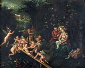 Le Presage De La Passion Pendant La Fuite En Egypte by Jan Brughel