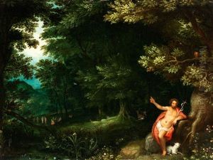 Waldinneres Mit Johannes Dem Taufer