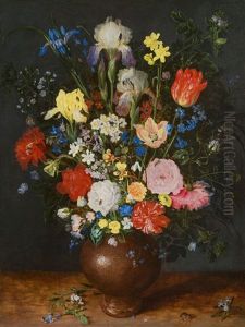Blumenstraus In Tonvase