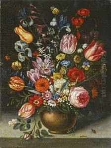 Blumenstillleben Mit Insekten by Jan Brughel
