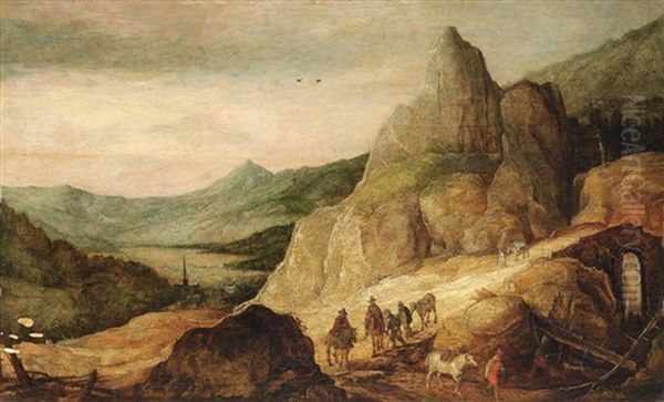 Gebirgslandschaft Mit Reitern - view 1