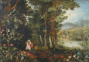 La Vierge A L'enfant by Jan Brughel