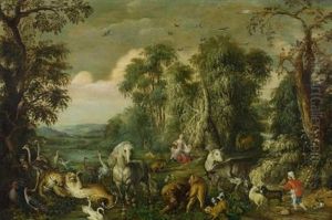 Irdische Paradieslandschaft by Jan Brughel