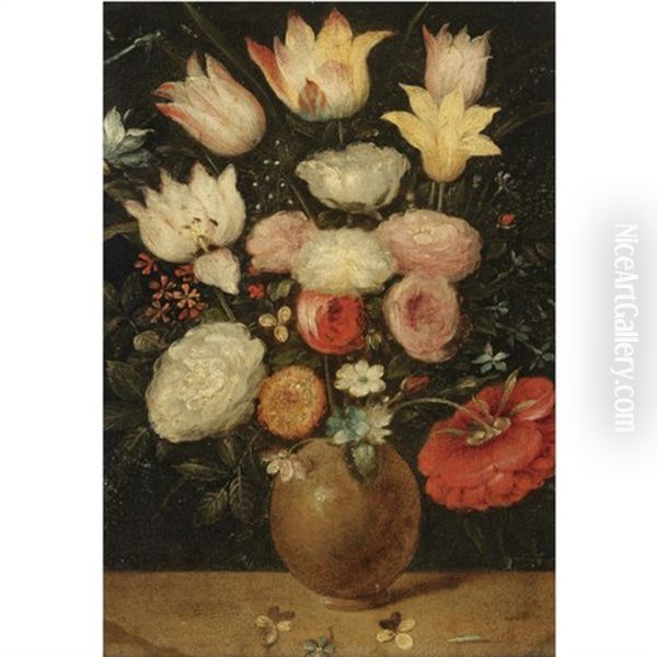 A Still Life Of Various Flowers In A Vase - view 1