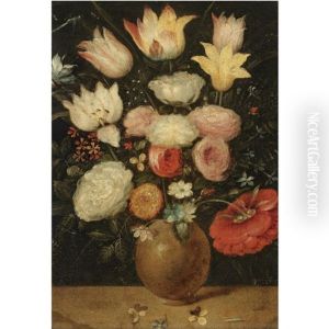 A Still Life Of Various Flowers In A Vase by Jan Brughel