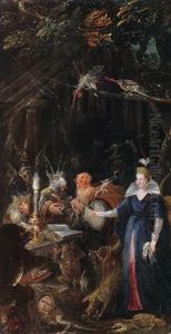 Versuchung Des Heiligen Antonius (collab. W/hieronymus Francken L.) by Jan Brughel