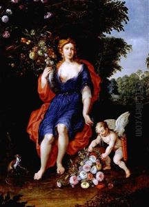Venus Und Amor (in Collab.w/hendrick Von Balen) by Jan Brughel