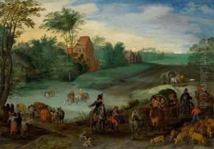 Landschaft Mit Reisenden Und Hirten by Jan Brughel