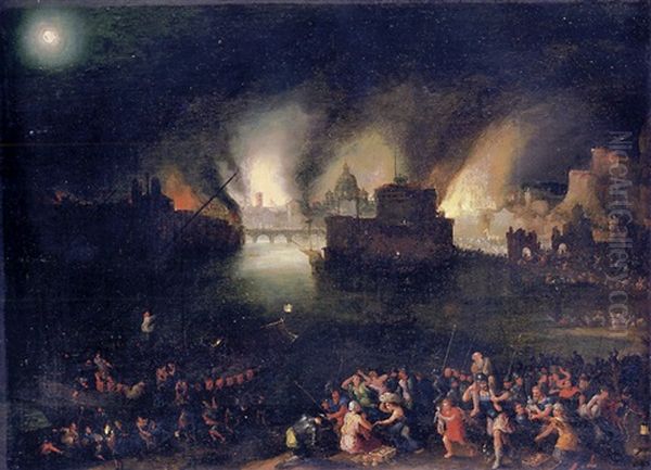 Aeneas Rescuing Anchises From The Sack Of Troy - view 1